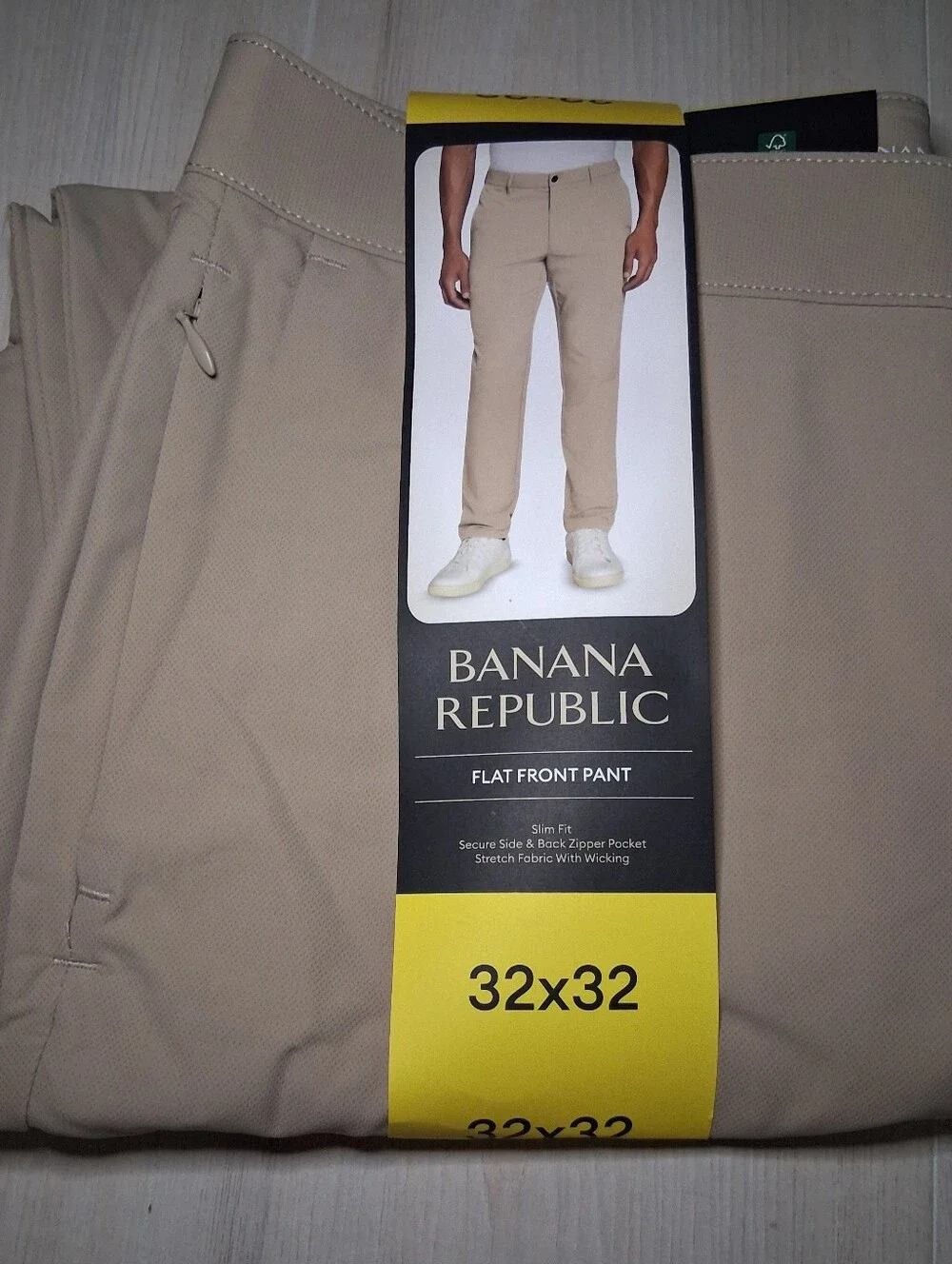 Men's Banana Republic Slim Fit Flat Front Pants - Khaki